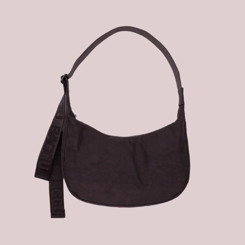 Baggu chocolate plum medium crescent Bag